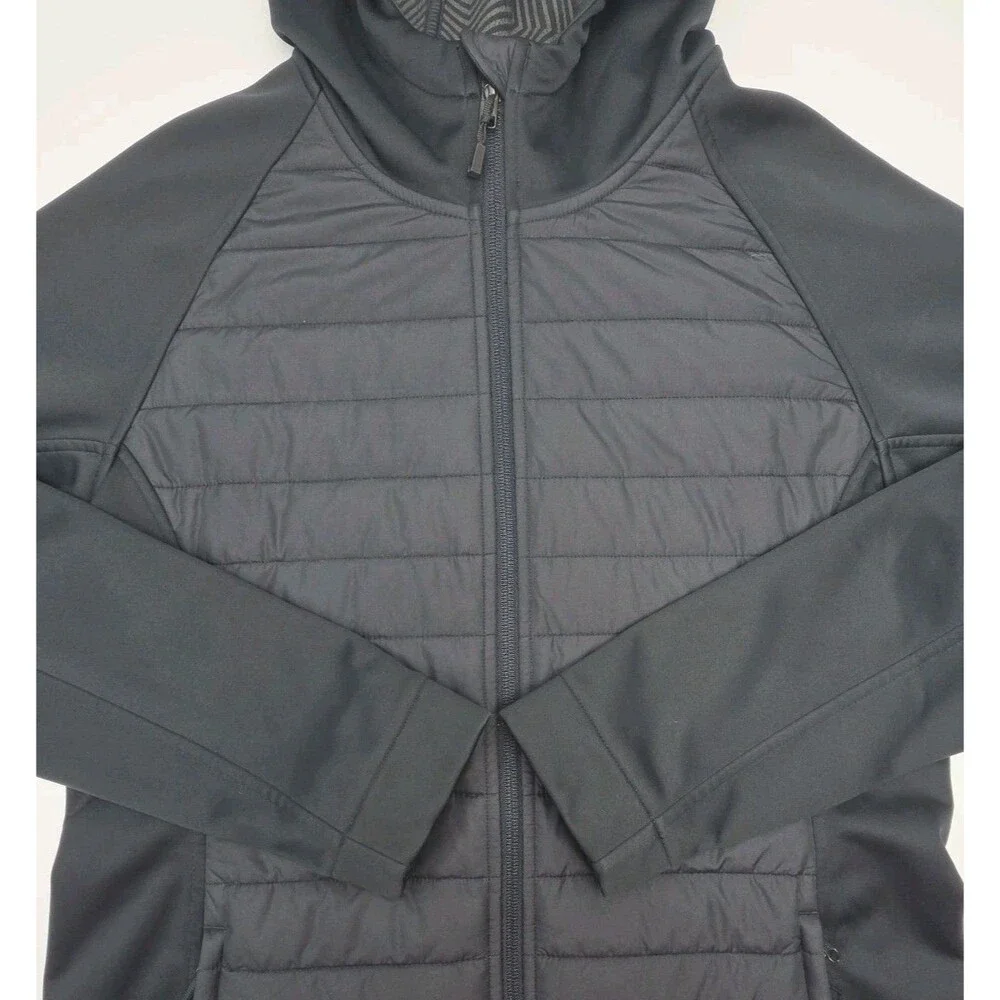 Under Armour Jacket Storm Black Primaloft Hoodie Men Sz Medium Zip Quilted Coat